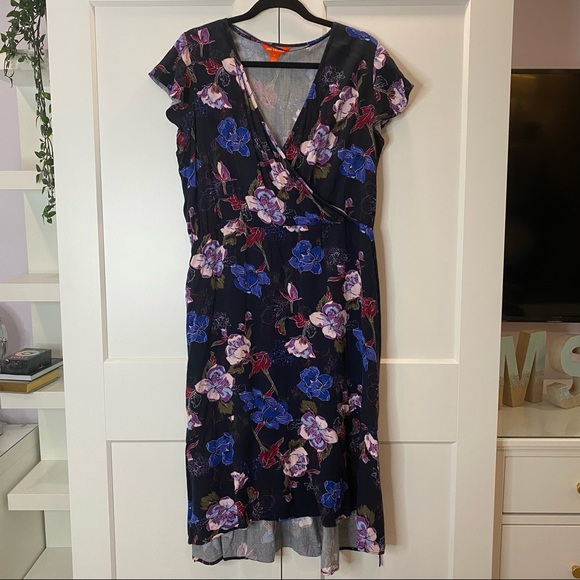 Joe Fresh Floral Faux Wrap Dress - Picture 3 of 10